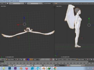 winged witch Modèle 3D
