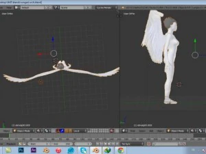 पंखों वाली डायन 3D मॉडल