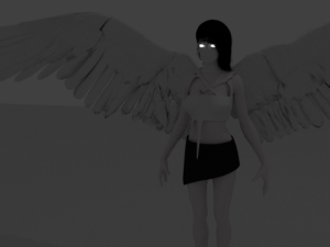 winged witch Modèle 3D