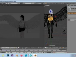 पंखों वाली डायन 3D मॉडल