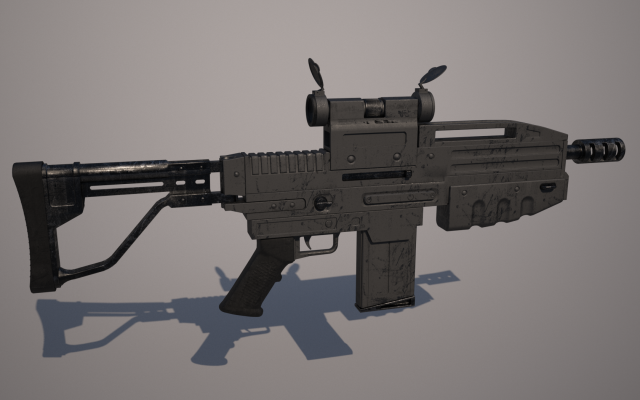rifle 3D-Modell .c4d .max .obj .3ds .fbx .stl .blend 