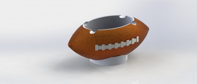 ash tray football 3D Модель .c4d .max .obj .3ds .fbx .stl .blend 