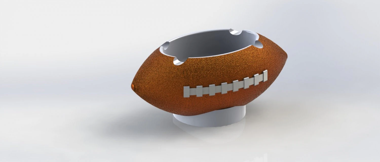 ash tray football 3D Model .c4d .max .obj .3ds .fbx .stl .blend 