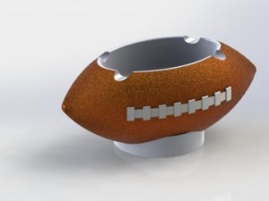 ash tray football Model 3D