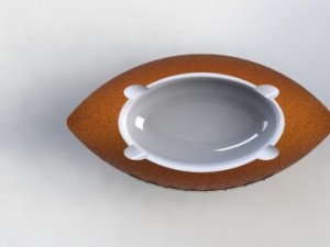 ash tray football 3D Модель