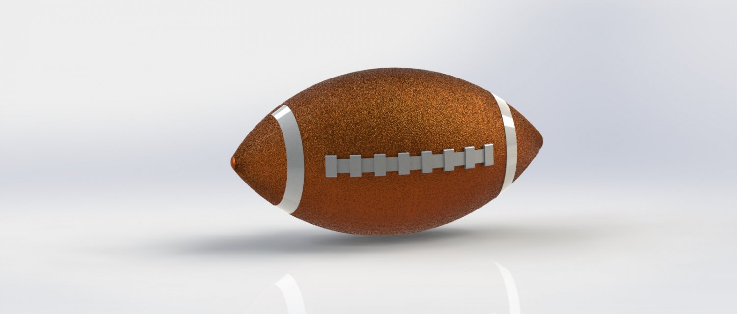 American Football Ball Low-poly 3D Model by mylisa