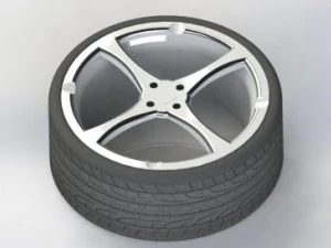 cendrier roue de voiture Modèle 3D