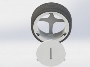ash tray wheel of car Model 3D