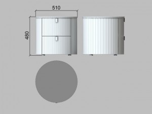 set of bedside table dresser and drawer chest 3D Model