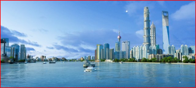 day view of shanghai riverside 1 3D Model .c4d .max .obj .3ds .fbx .stl .blend 