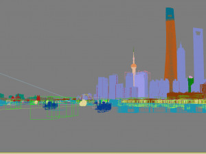 day view of shanghai riverside 1 3D Model