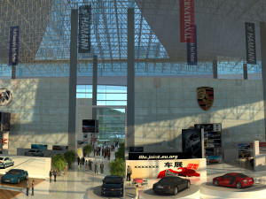 car sales center Model 3D