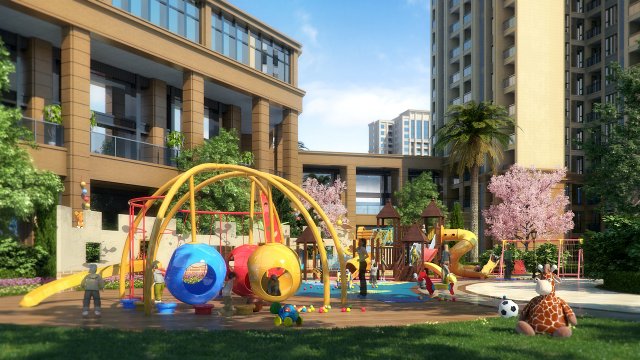 childrens amusement park 04 Model 3D .c4d .max .obj .3ds .fbx .stl .blend