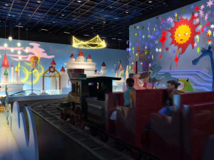 遊園地観覧車子供メリーゴーランド子供の遊び場遊び場色のおもちゃのテーマ 3Dモデル