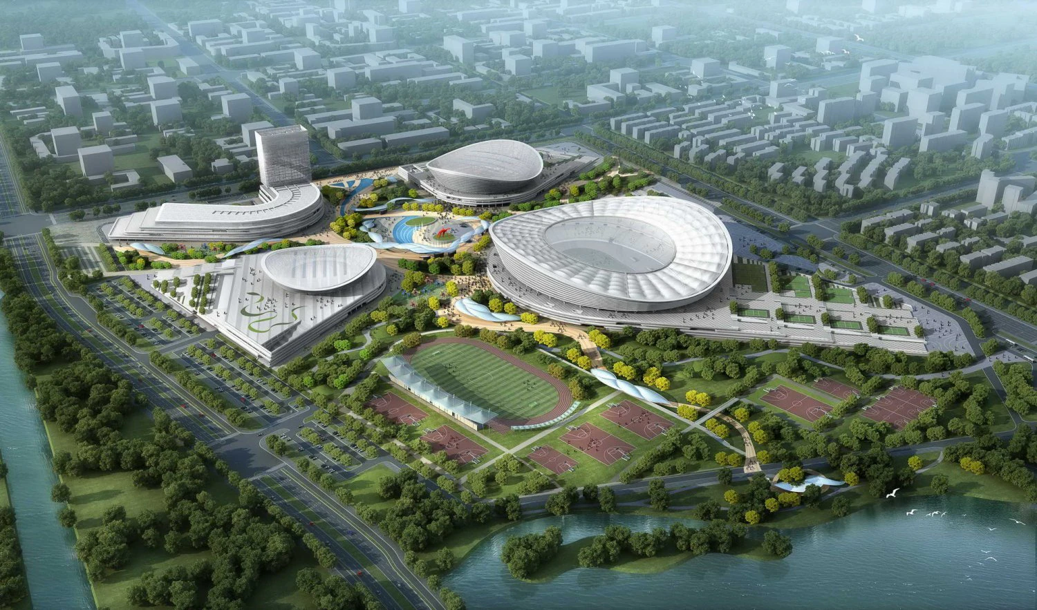 sports stadium 001 3D Model .c4d .max .obj .3ds .fbx .stl .blend