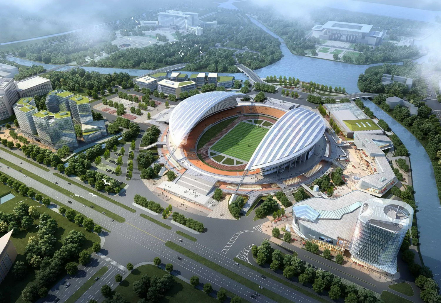 sports stadium 002 3D Model .c4d .max .obj .3ds .fbx .stl .blend