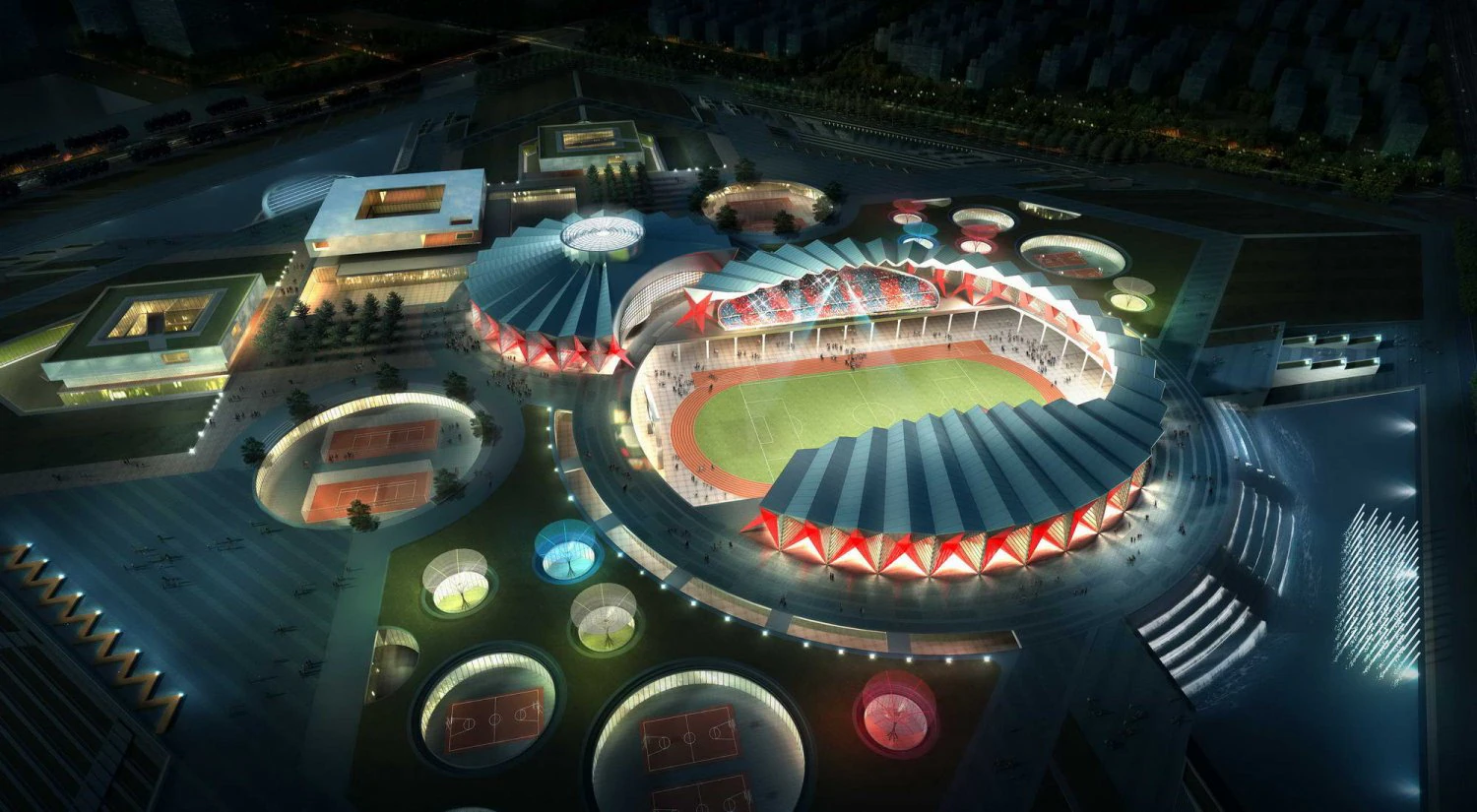 est&aacute;dio esportivo 003 Modelo 3D .c4d .max .obj .3ds .fbx .stl .blend 