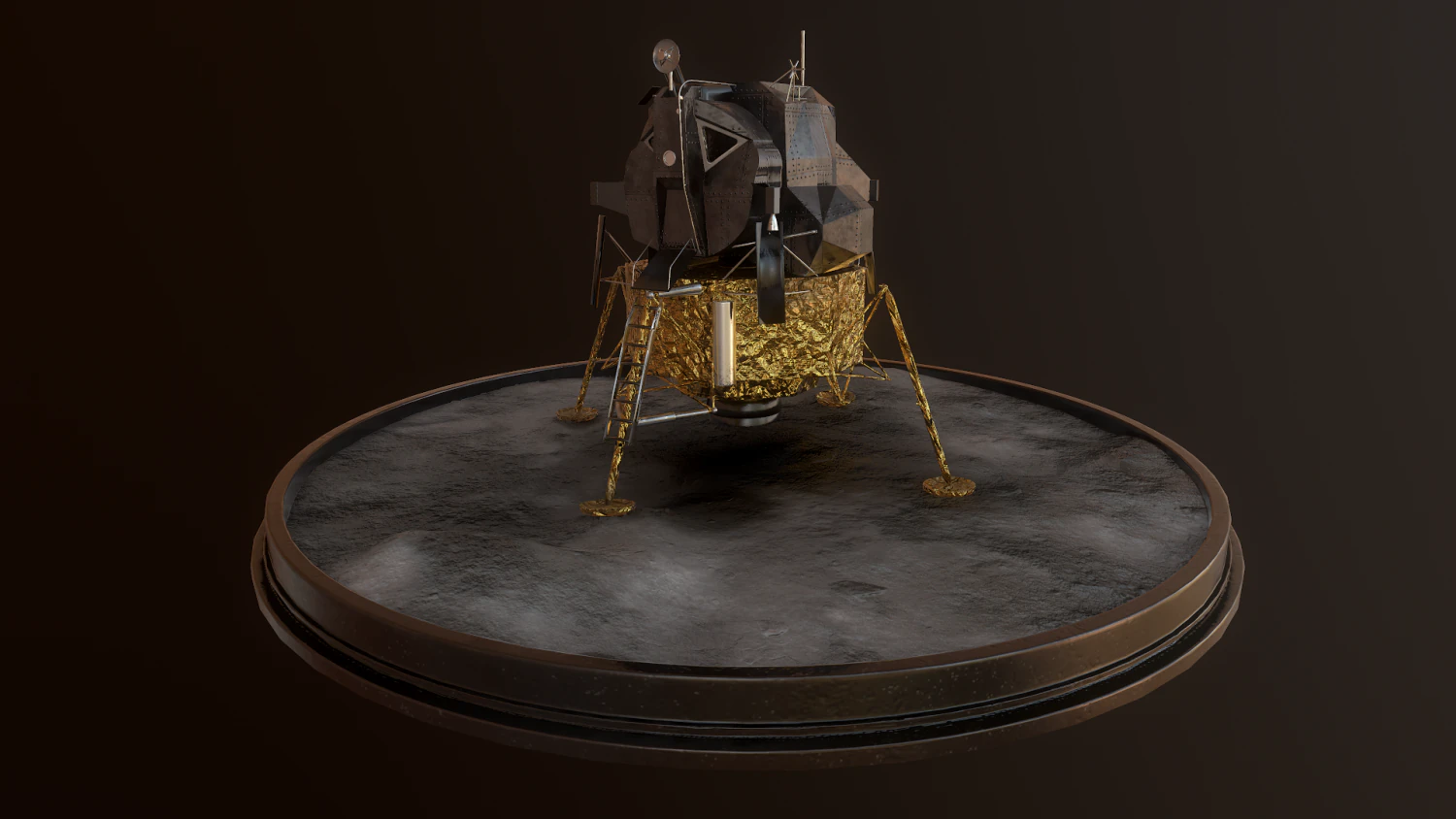 Lunar module - lem - apollo program 3D Model .c4d .max .obj .3ds .fbx .stl .blend