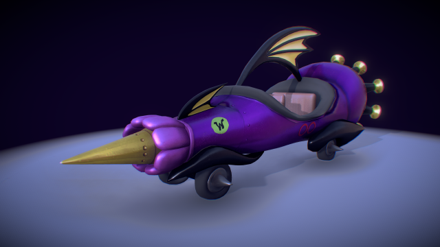 wacky races - the mean machine 3D Model .c4d .max .obj .3ds .fbx .stl .blend 