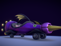 Wacky Races - The Mean Machine, requested plain back ground…