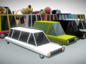 pacote lowpoly de ve&iacute;culos Modelo 3D