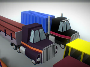 pacote lowpoly de ve&iacute;culos Modelo 3D