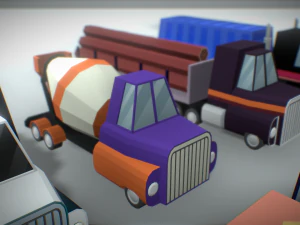 pacote lowpoly de ve&iacute;culos Modelo 3D