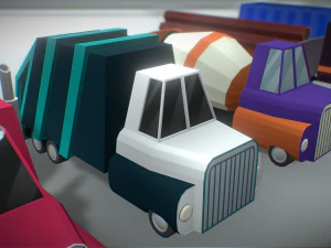 pacote lowpoly de ve&iacute;culos Modelo 3D