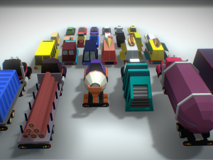vehicles lowpoly pack Modelo 3D