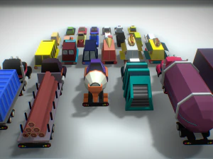 pacote lowpoly de ve&iacute;culos Modelo 3D