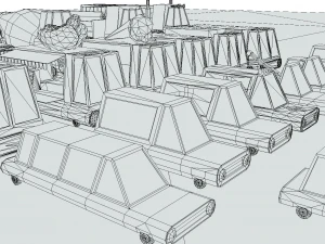 pacote lowpoly de ve&iacute;culos Modelo 3D