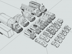 vehicles lowpoly pack Modelo 3D