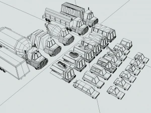 pacote lowpoly de ve&iacute;culos Modelo 3D