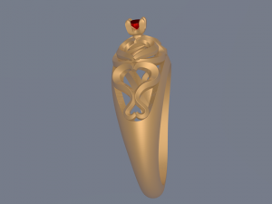 ring with ruby Modello di stampa 3D