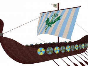 viking ship Modello 3D
