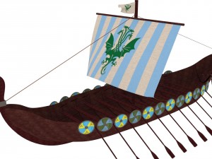 viking ship Model 3D