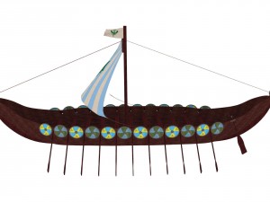 viking ship Model 3D