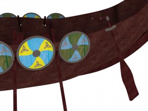 viking ship Model 3D