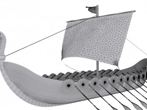 viking ship Model 3D