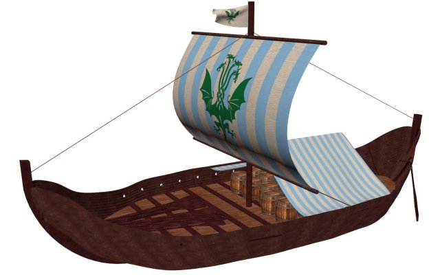 viking cargo ship knorr Modèle 3D .c4d .max .obj .3ds .fbx .stl .blend 