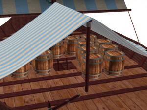 viking cargo ship knorr Modèle 3D