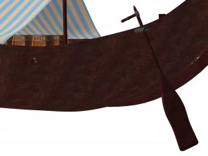 viking cargo ship knorr 3D Model