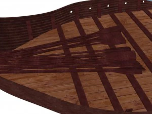 viking cargo ship knorr 3D Model