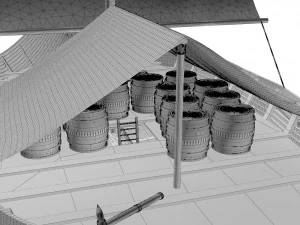 viking cargo ship knorr 3D Model