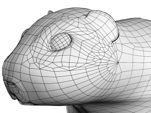 textured groundhog Modello 3D