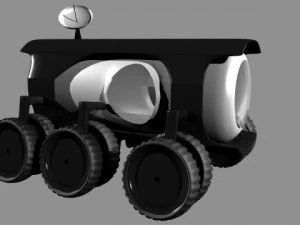 futuristic moon vehicle 3D Model