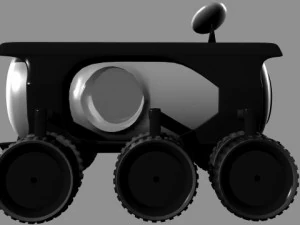 futuristic moon vehicle 3D Model