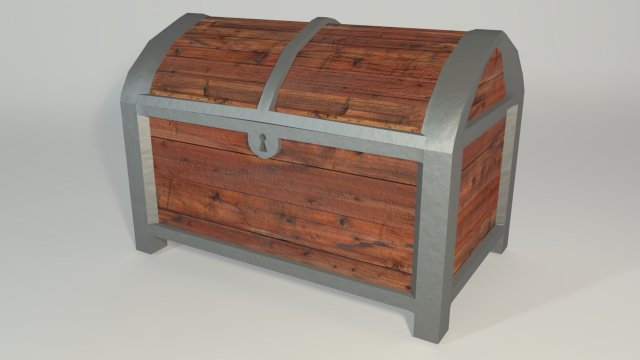 treasure chest 3D 模型 .c4d .max .obj .3ds .fbx .stl .blend 