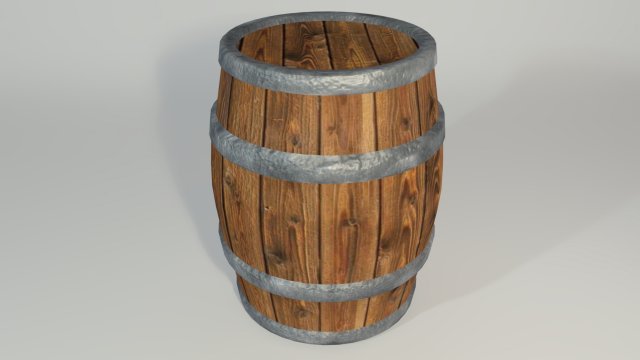 wooden barrel Modèle 3D .c4d .max .obj .3ds .fbx .stl .blend 