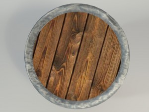 wooden barrel Modèle 3D